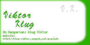 viktor klug business card